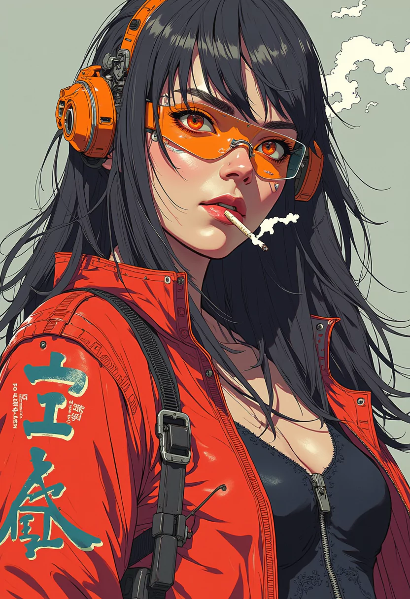 ai cyberpunk anime ragazza sigaretta