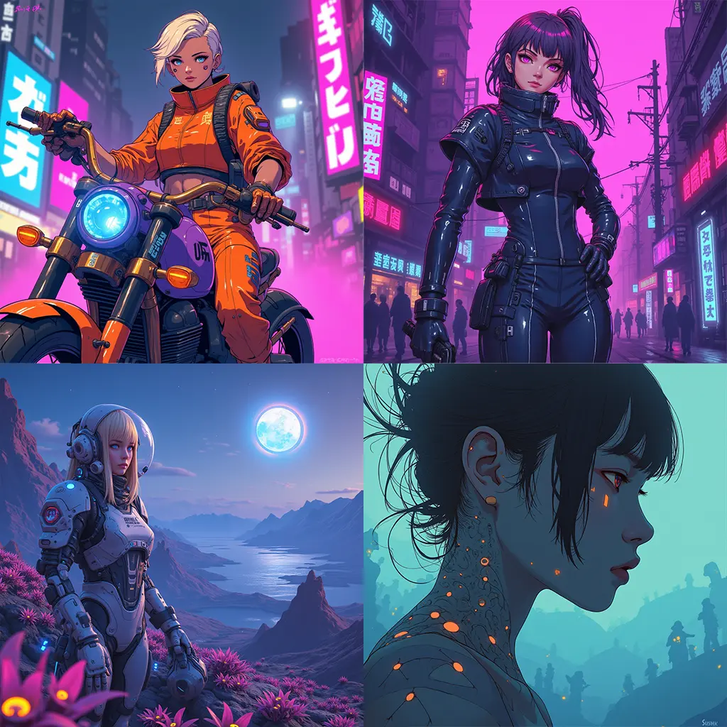 Gambar AI Cyberpunk Anime Generator dari Gambar